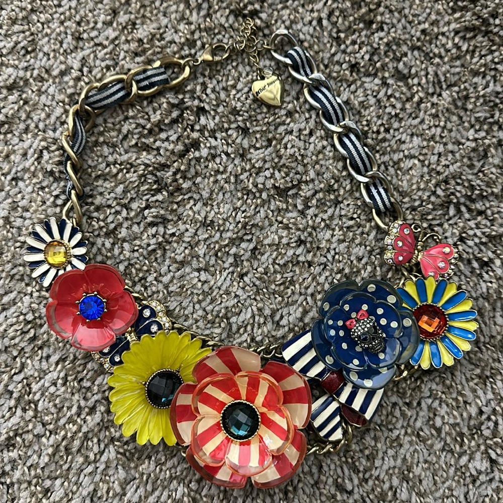 Red, White and Blue Betsey Johnson statement necklace